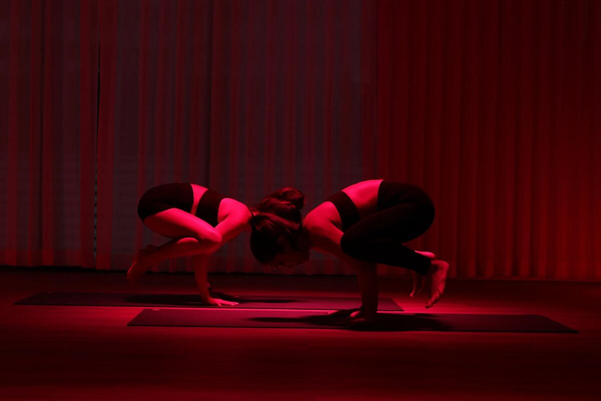 Infrared hot yoga class at LŪMA Movement Studio Bangkok